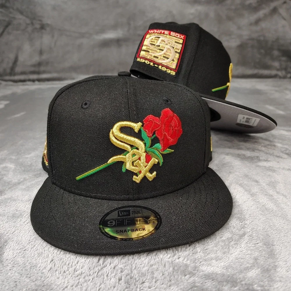 New Era Chicago White Sox 95 Year 9Fifty Snapback Black/Gold Rose Adjustable Cap